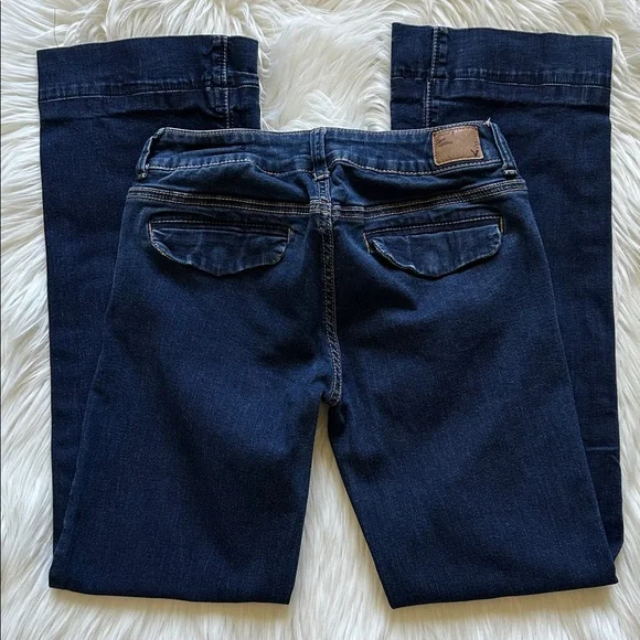 American Eagle Outfitters Dark Indigo Women's Boot Cut Jeans - Picture 3 of 6